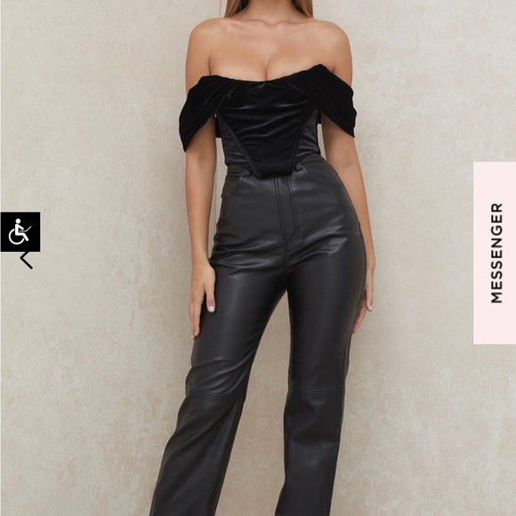 House of CB Tops House Of Cb Athena Black Velvet Corset Poshmark